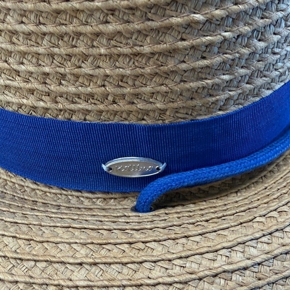 NWT Kallina Brown Wide Brim Hat with Blue Band main image 5